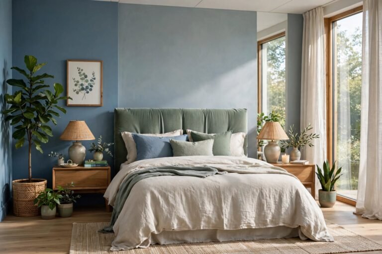 Modern Blue and Green Bedroom Transformations Ideas